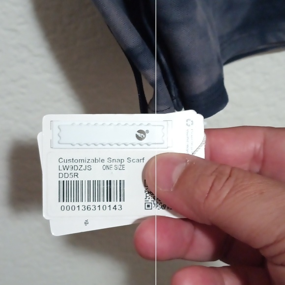 ❣️Lululemon Customizable Snap Scarf Diamond Dye Lunar Rock True Navy - Picture 11 of 15